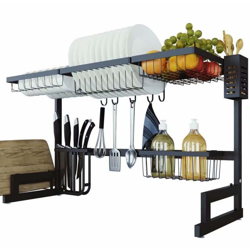 TOOLKISS Stainless Steel Over the Sink Dish Rack & Reviews Wayfair